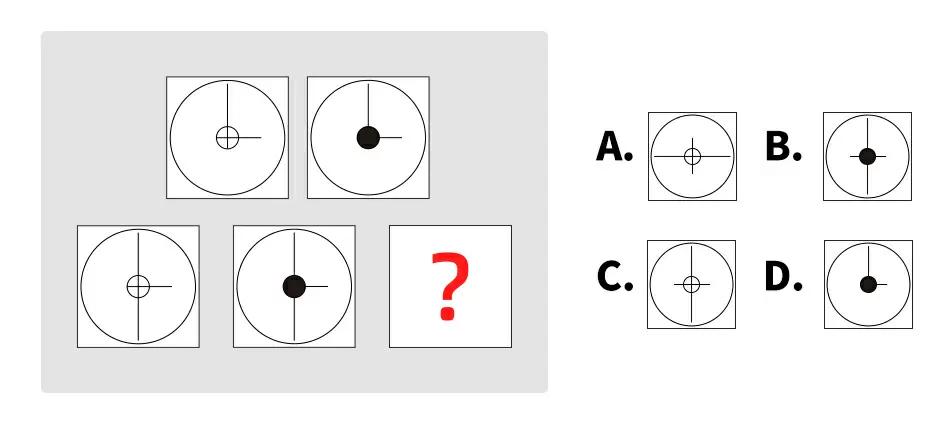 Which option correctly completes the missing figure?