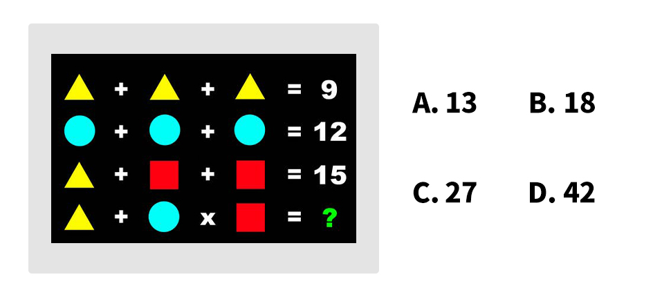 What is the answer to the following equation?