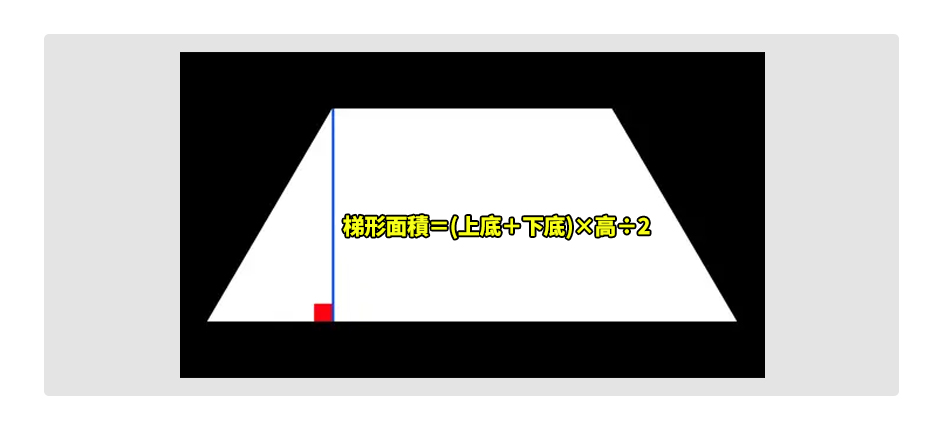 請觀察下方圖片中的梯形數值，並計算出該梯形的總面積是多少？