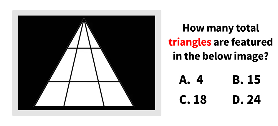 How many total triangles are featured in the below image?
